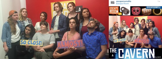 A regal AF photo of me and my fellow non-escapees. Unfortunately, Escape Room LA posted a pic of a different flavor.